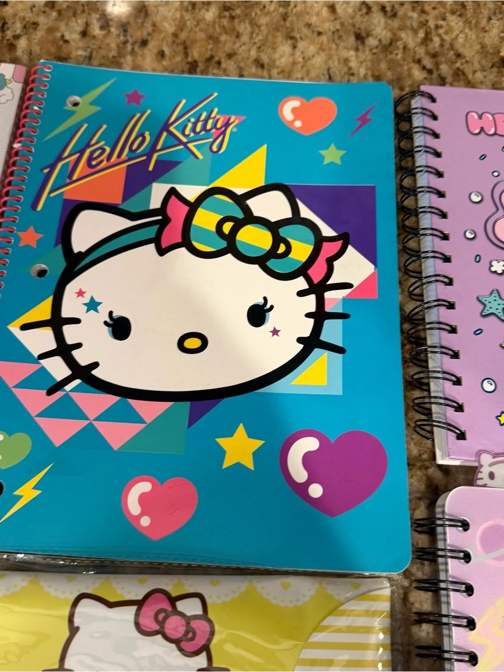 Large Sanrio Hello Kitty School College Supplies Notebook Cards Kawaii Sticker